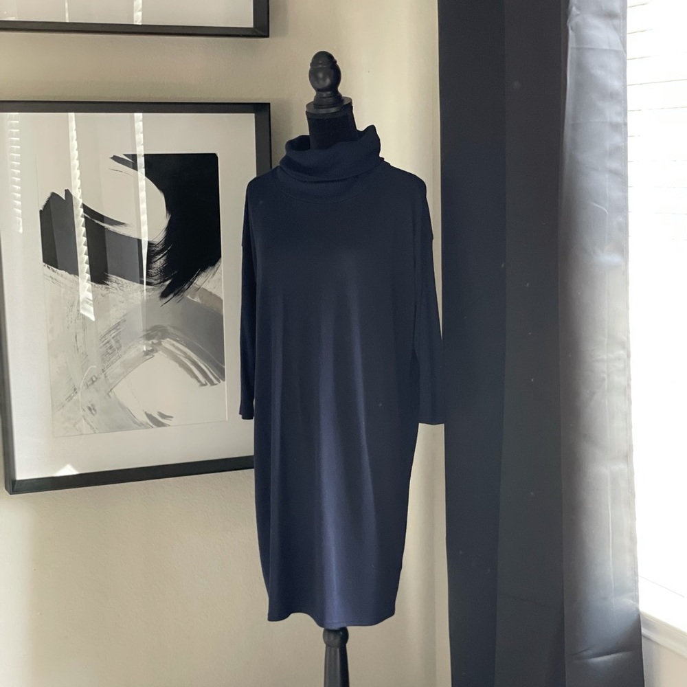 Navy Blue Sweater Dress
